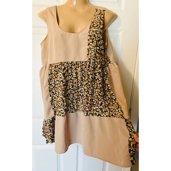 One & Only Patchwork Sleeveless Dress by Urban Outfitters MED - Picture 2 of 8